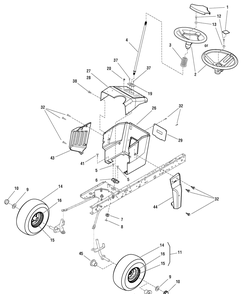 Steering Group (7500502_7501199_7501296) Diagram and Parts List for 7800400-ELT22460H 2009 Briggs and Stratton Lawn Tractor